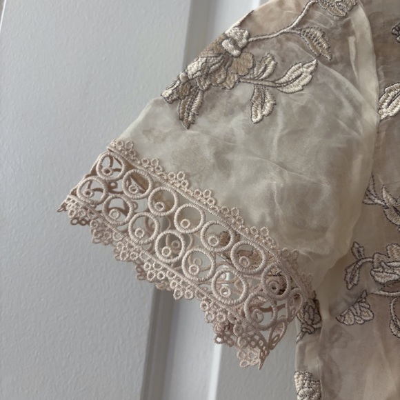 NWOT zimmermann romance  Lace Dress in Cream and Tan - Picture 9 of 10